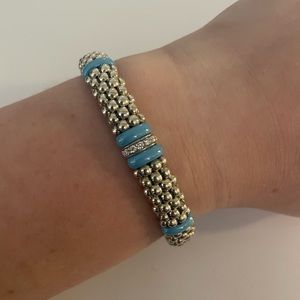 Lagos Jewelry, Blue Caviar Diamond Link Bracelet